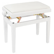 Nocturne Maestro Adjustable Height Piano Stool; Satin White
