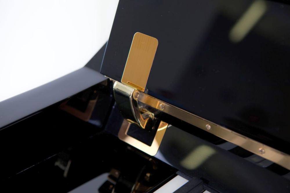 Feurich 179 Dynamic II Grand Piano; Polished White with Chrome Fittings