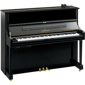 Yamaha U1 SH3 Silent Upright Piano; Polished Ebony