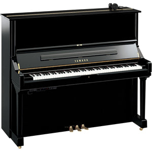 Yamaha U3 SH3 Silent Upright Piano; Polished Ebony