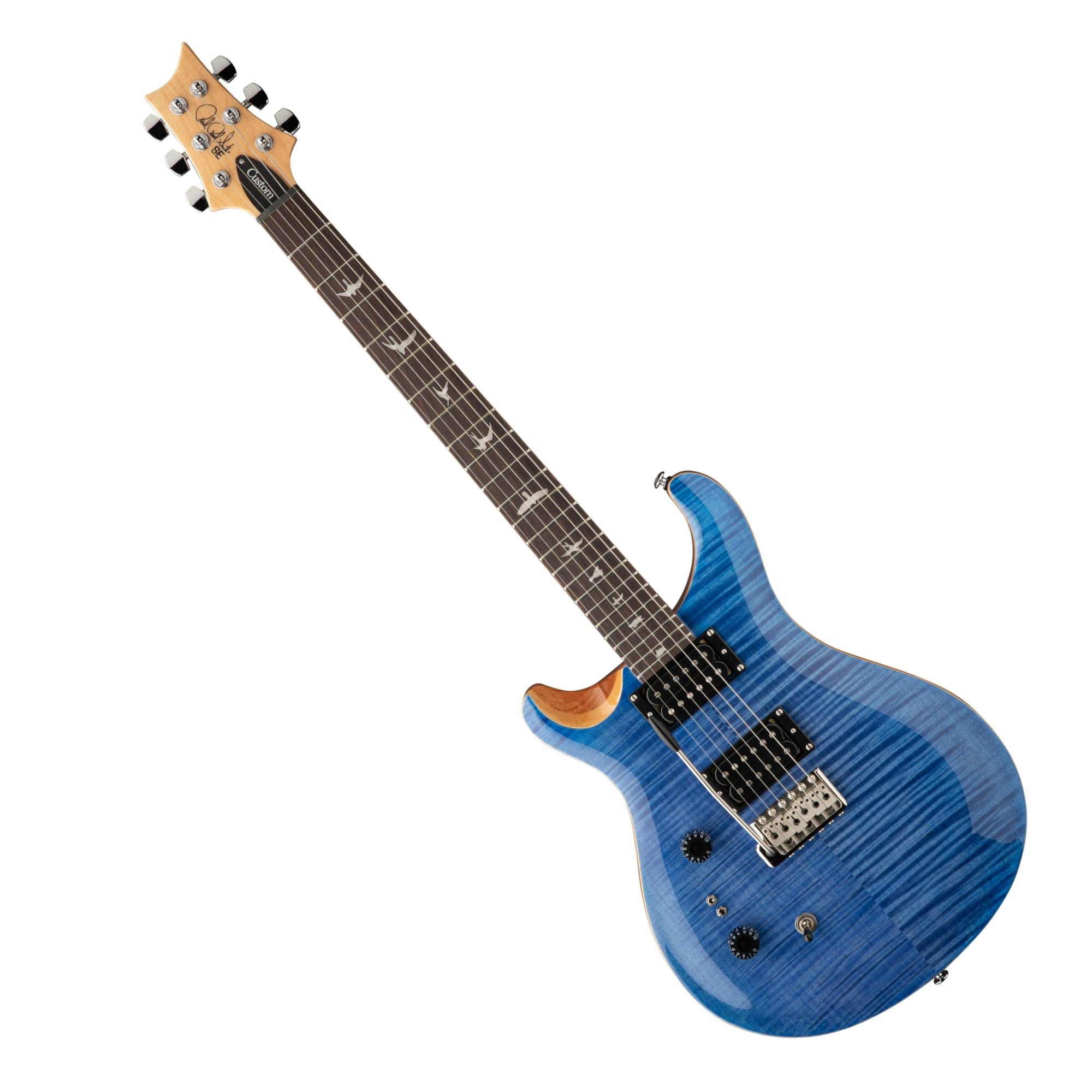 PRS SE CUSTOM 24-08 Left Hand Faded Blue Electric Guitar | Bonners