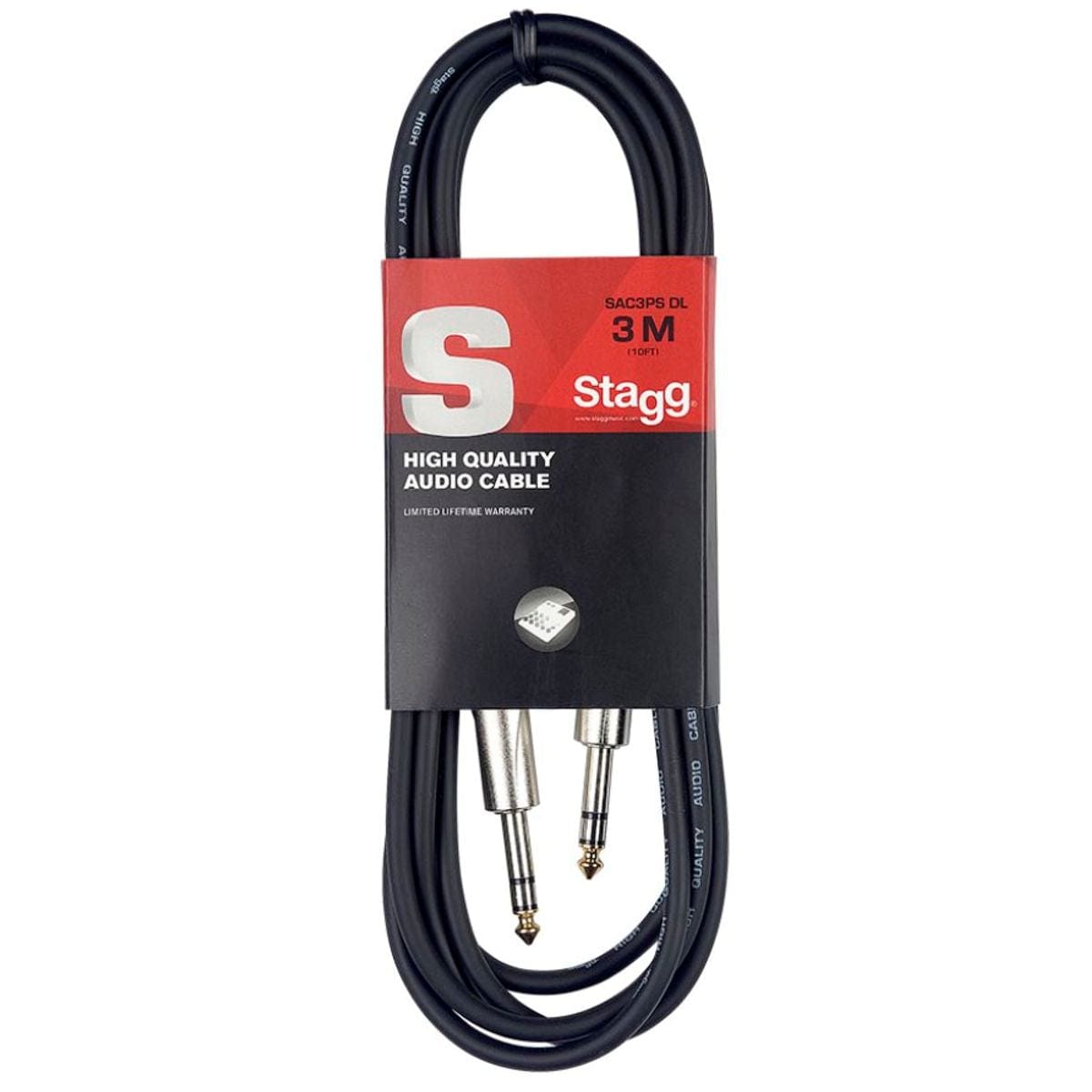 Stagg Music SAC3PS DL Deluxe Stereo JACK-JACK 3m Cable