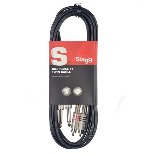 Stagg Music STC060PCM Twin Phono to Jack 60cm Cable