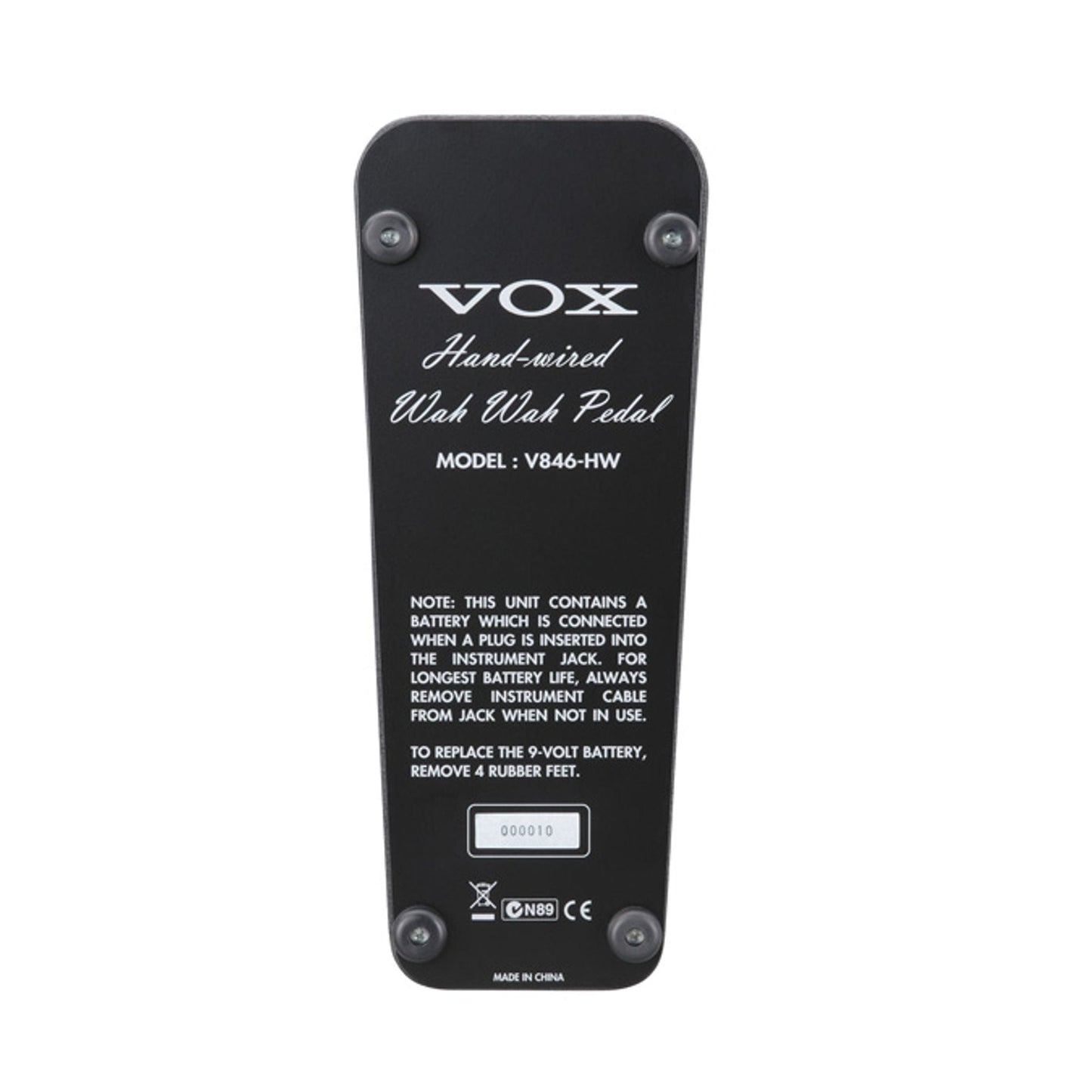 VOX V846 Hand Wired Wah Pedal