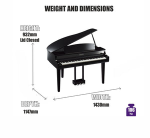 Yamaha CLP765GP Polished Ebony Digital Piano Value Package