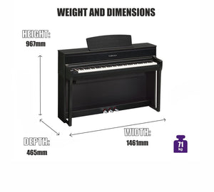 Yamaha CLP775PE Polished Ebony Digital Piano Value Package