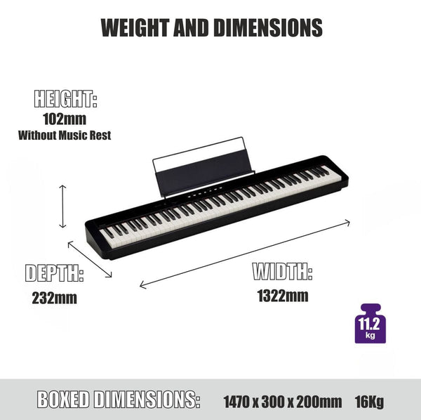 Casio 88 key store keyboard weighted keys