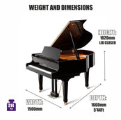 Kawai GX1 166cm Grand Piano; Polished Ebony