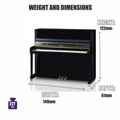Kawai K300 ATX4 Anytime Silent Upright Piano; Polished White