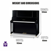 Kawai K800-AS Upright Piano; Polished Ebony
