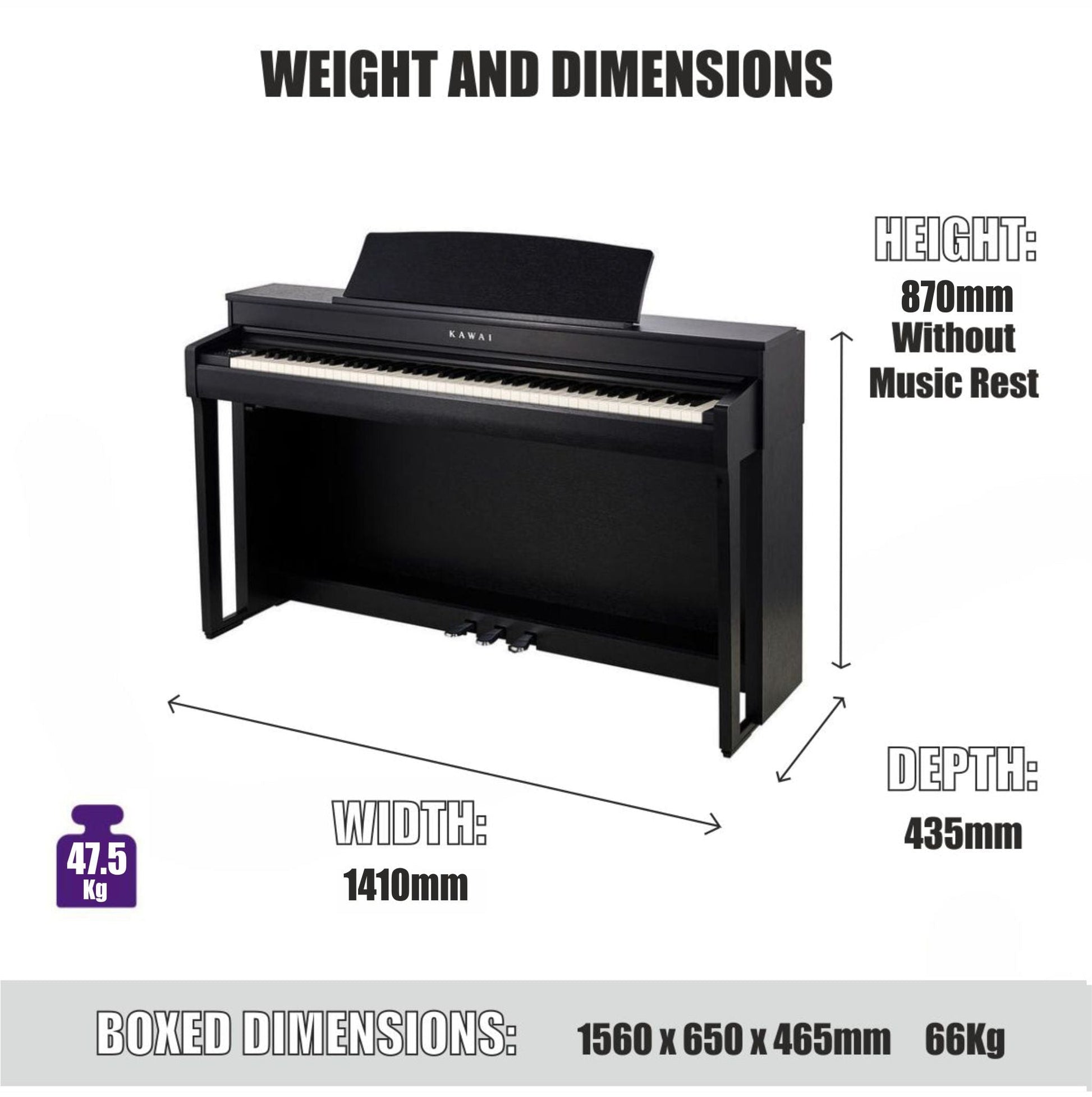 Kawai CN301 Digital Piano; Satin White