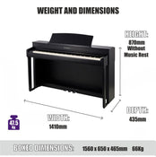 Kawai CN301 Digital Piano; Satin White