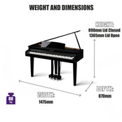 Kawai DG30 Polished Ebony Digital Grand Piano Value Package | Free Delivery & Installation