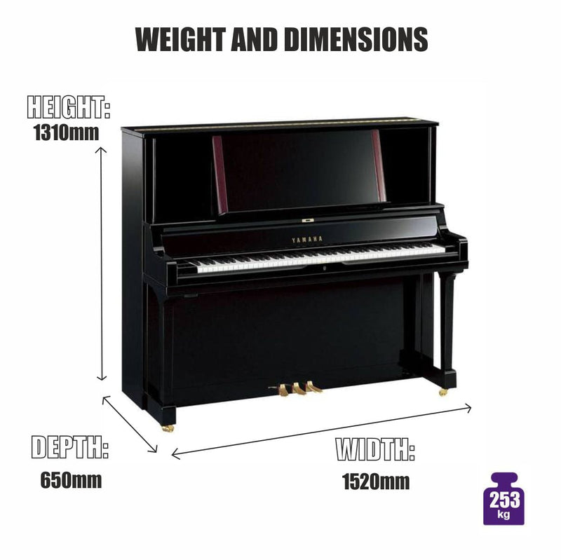 Yamaha YUS5 Upright Piano Polished Ebony Bonners Music