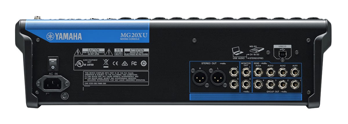 Yamaha MG20XU Mixer; 20 Inputs USB & FX | Bonners Music