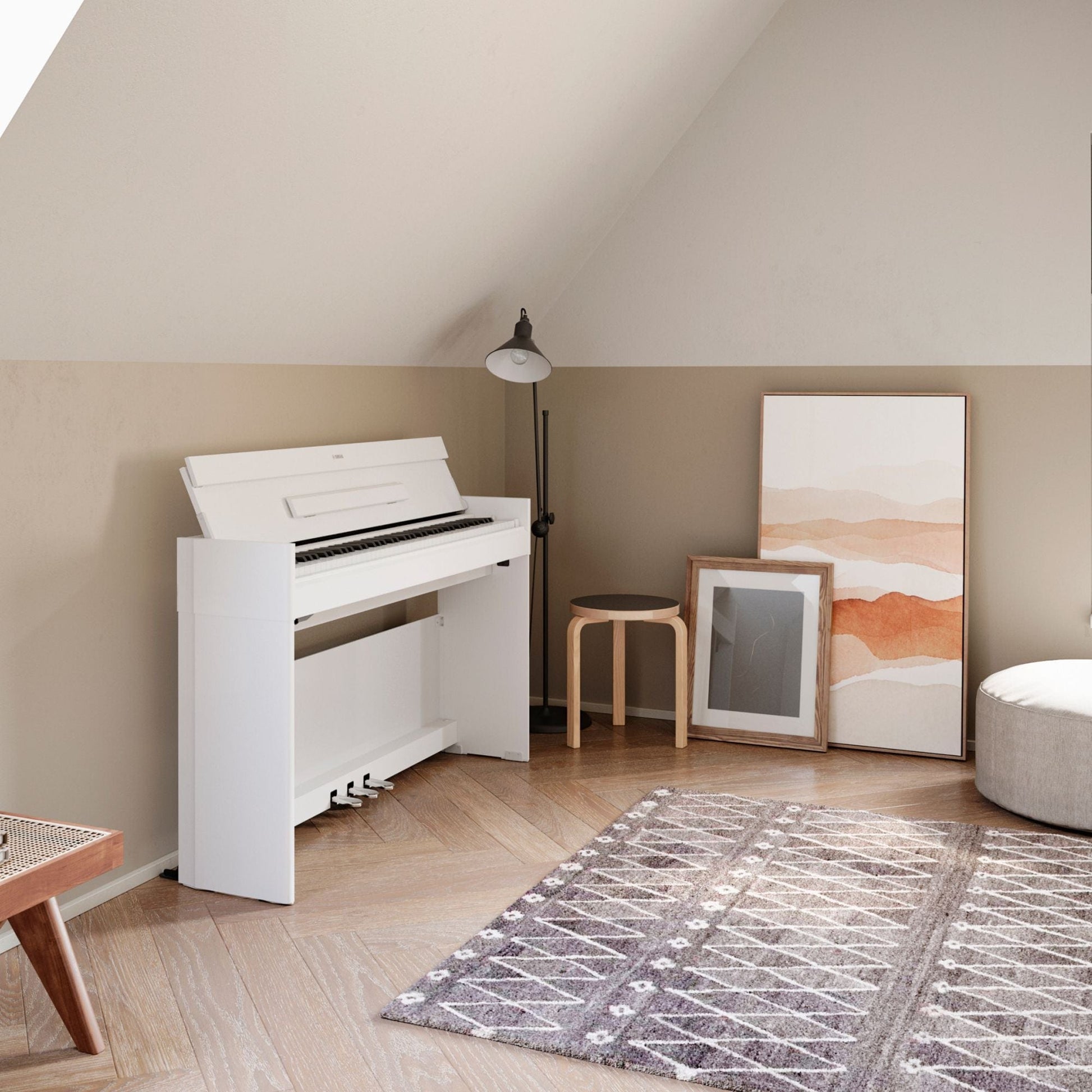 Yamaha YDP-S55 White Digital Piano Value Package