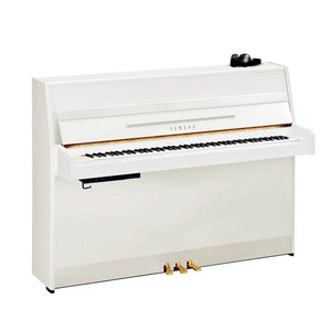 Yamaha B1 SC3 Silent Upright Piano; Polished White