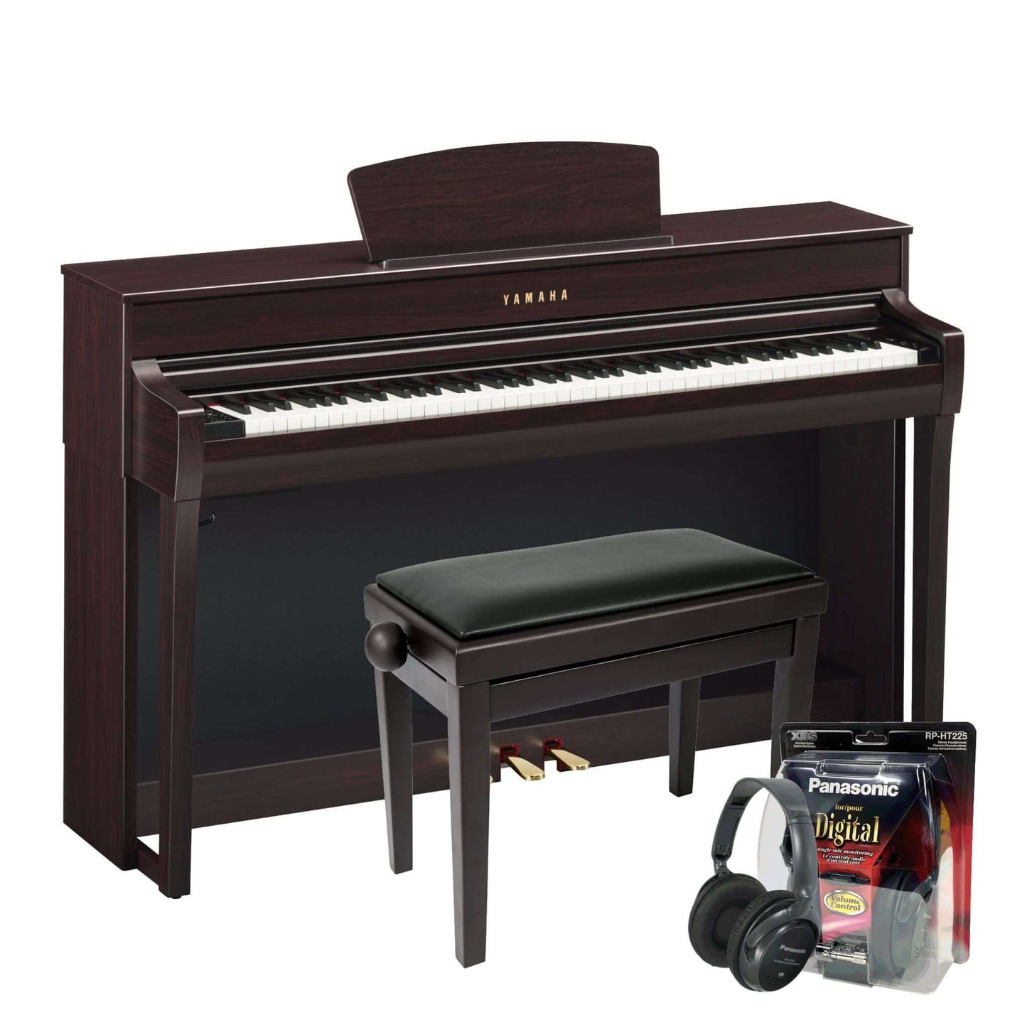 Yamaha CLP735R Rosewood Digital Piano Value Package