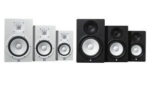 Yamaha HS5 Studio Monitor Speakers Pair; White With FREE Jack Cables & TW-E3B Earbuds Offer