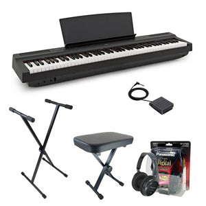 Yamaha P125A Black Piano Value Package