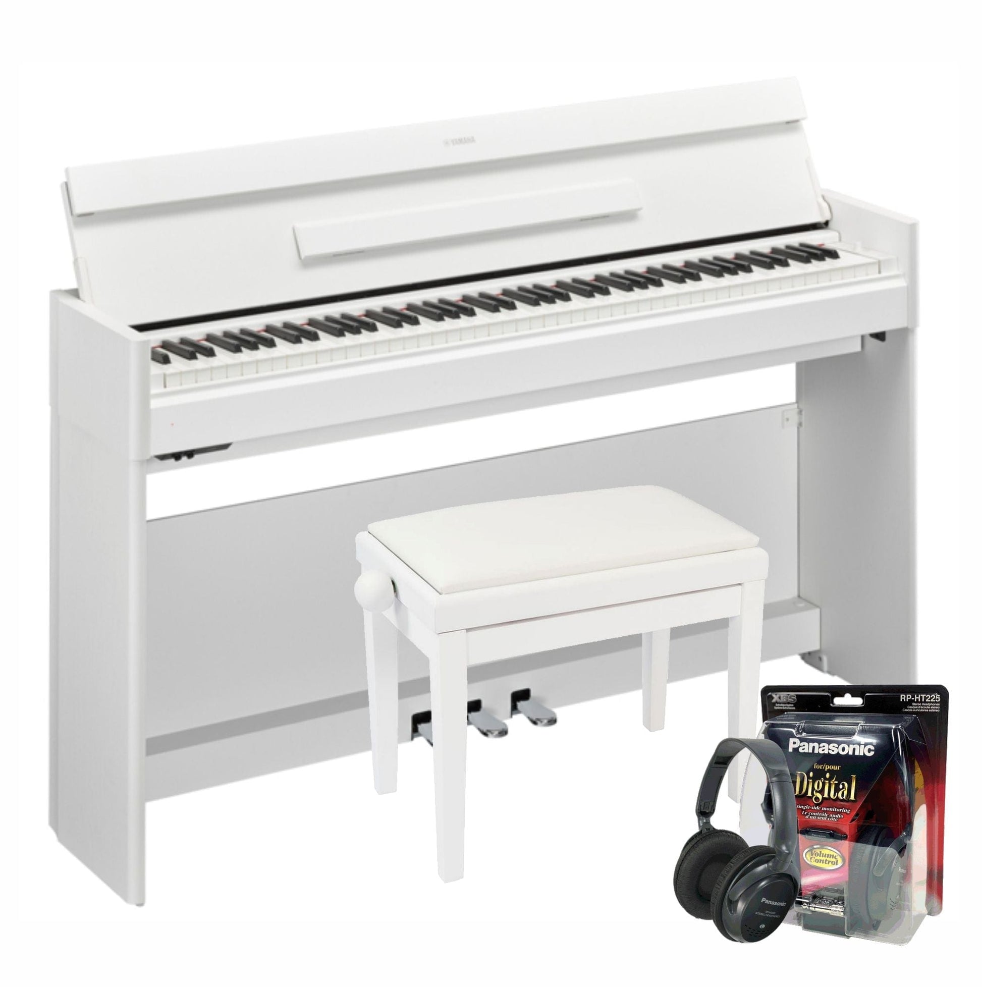 Yamaha YDP-S55 White Digital Piano Value Package