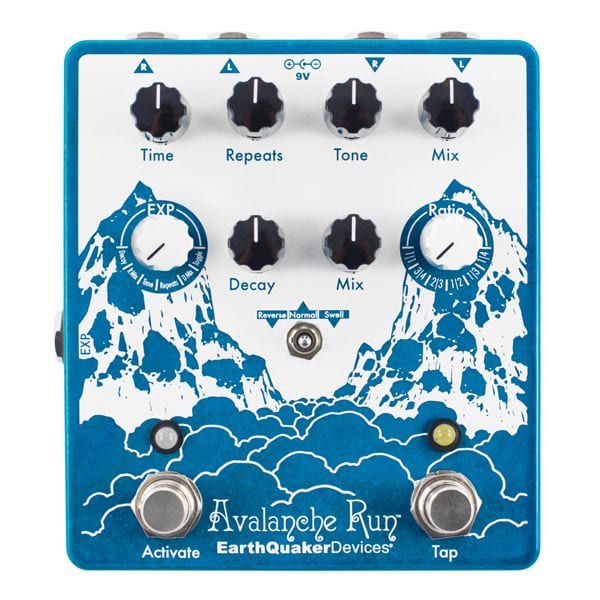 Earthquaker Devices Avalanche Run V2 Stereo Reverb Delay Effects Pedal