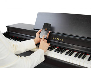 Kawai CN201 Digital Piano; Rosewood with Piano Stool & Kawai SH9 Headphones