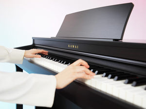 Kawai CN201 Digital Piano; Black with Piano Stool & Kawai SH9 Headphones