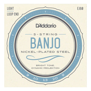 Daddario EJ60 5 string banjo Set Light