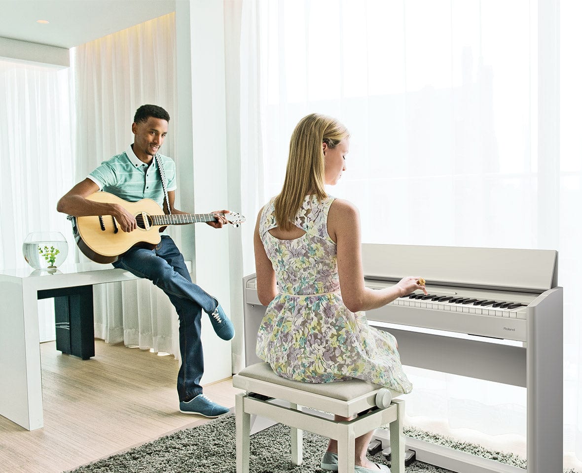 Roland F701 White Digital Piano Value Package