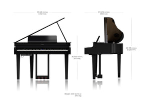 Roland GP6 Digital Grand Piano; Polished Ebony Concert Package