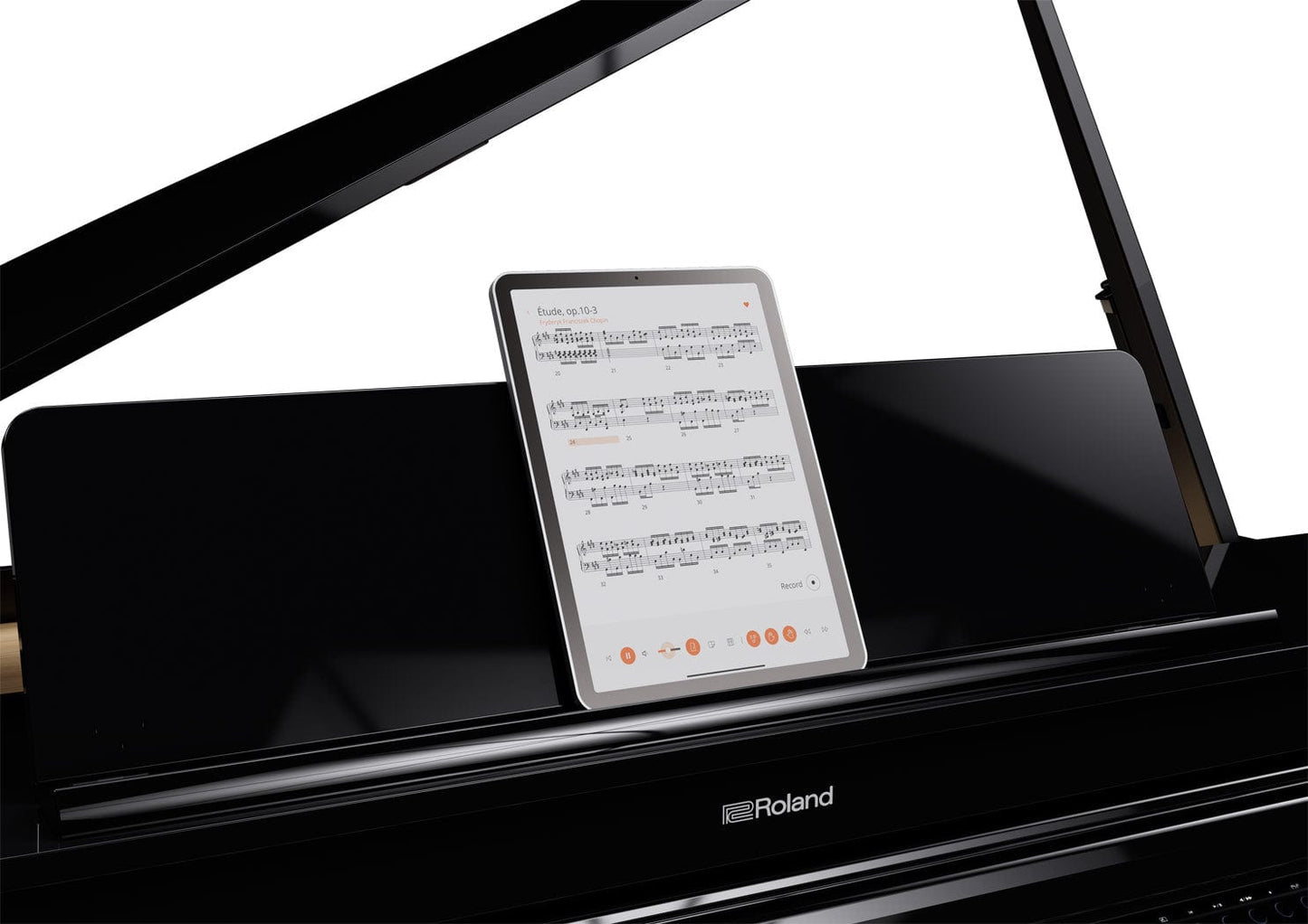 Roland GP6 Digital Grand Piano; Polished White Branded Package