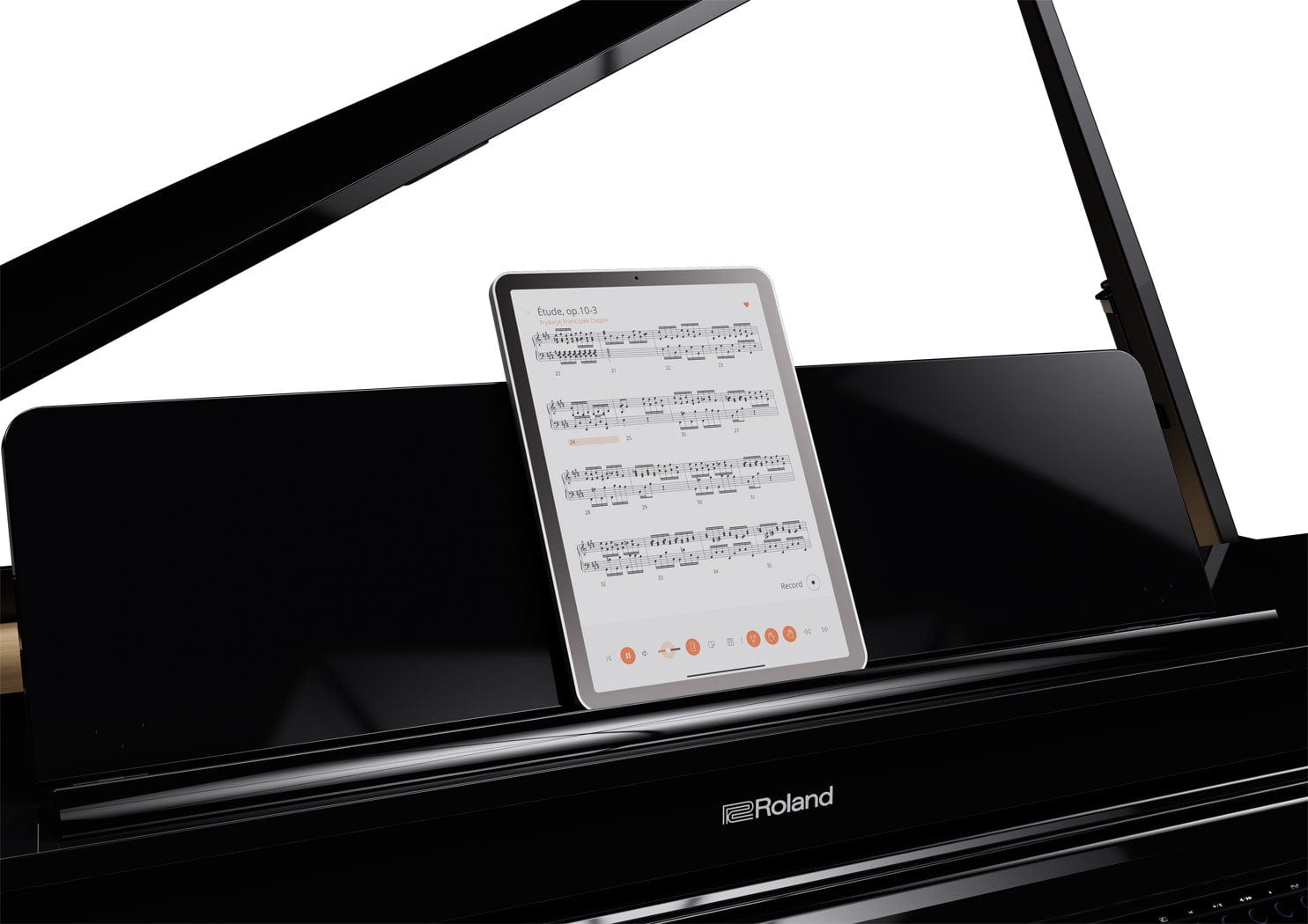 Roland GP6 Digital Grand Piano; Polished White Branded Package