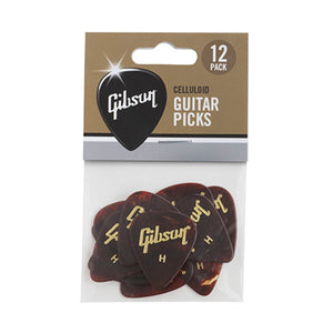 Gibson Tortoise Guitar Picks Heavy 12 Pack