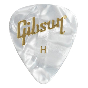 Gibson Pearloid White Guitar Picks Heavy 12 Pack