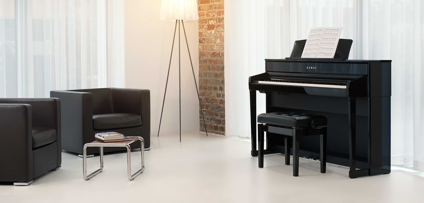 Kawai CA701 Digital Piano Concert Package; Polished Ebony
