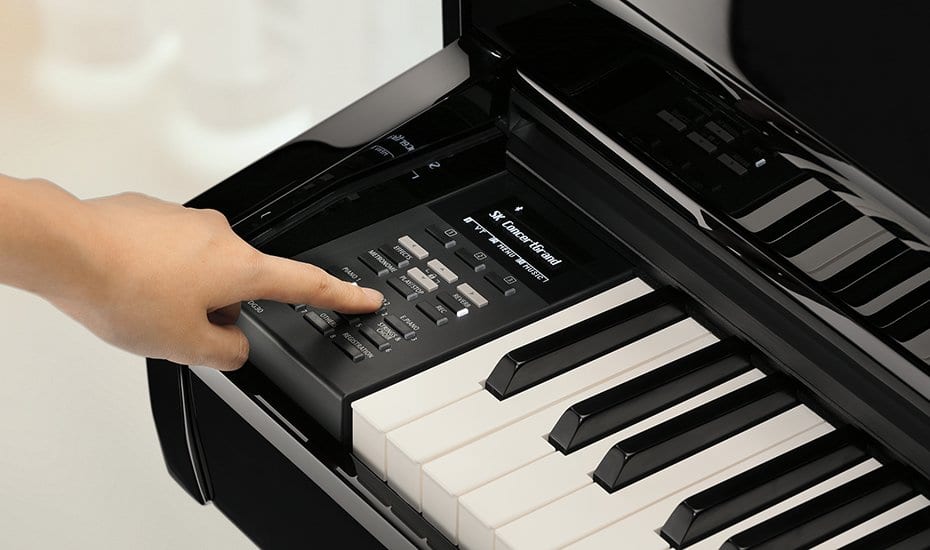 Kawai DG30 Polished Ebony Digital Grand Piano With Stool & Roland RH200 Headphones | Free Delivery & Installation