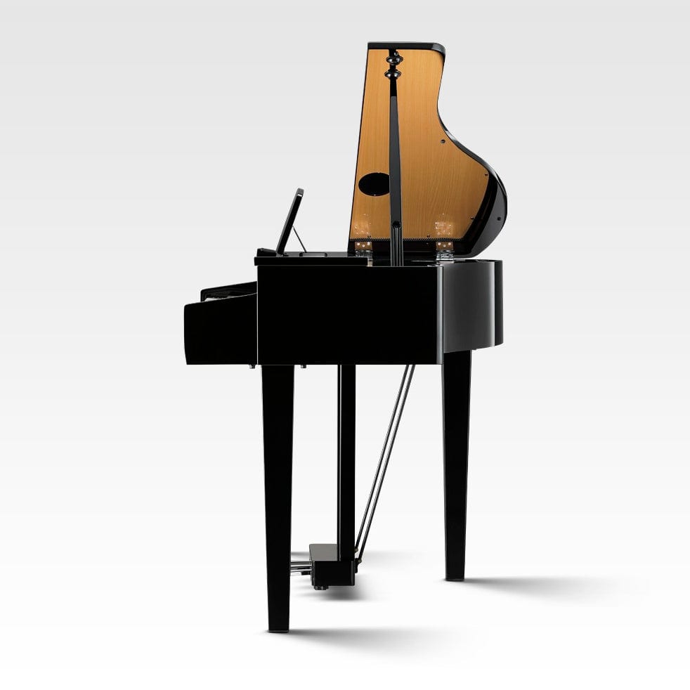 Kawai DG30 Polished Ebony Digital Grand Piano With Stool & Roland RH200 Headphones | Free Delivery & Installation