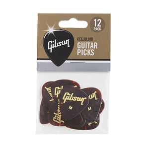 Gibson Tortoise Guitar Picks Medium 12 Pack