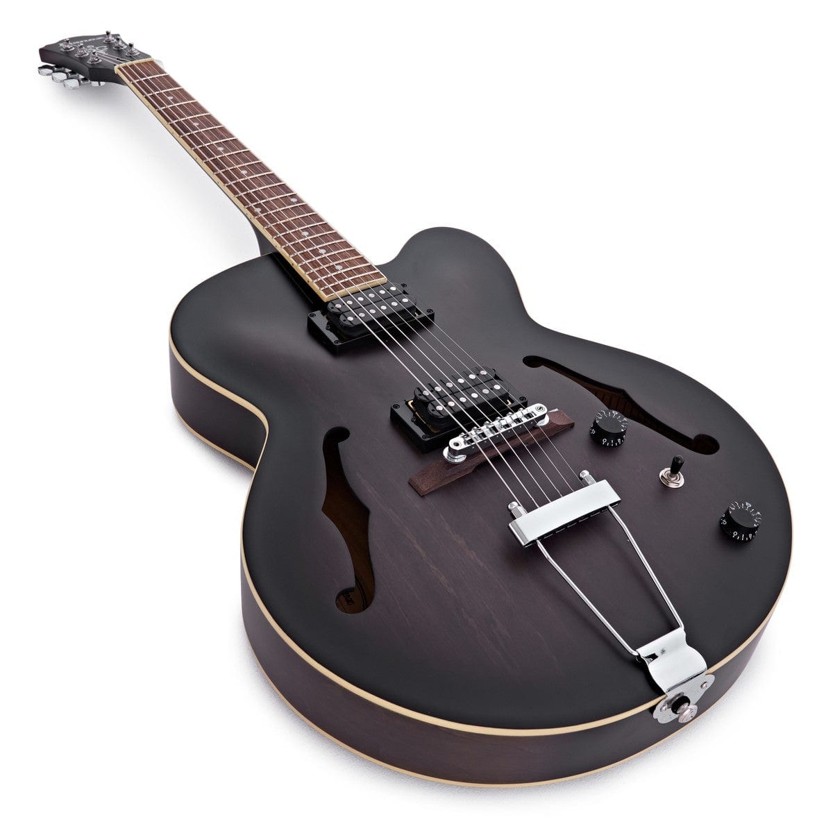 Ibanez Artcore AF55 TKF Trans Black Flat Guitar