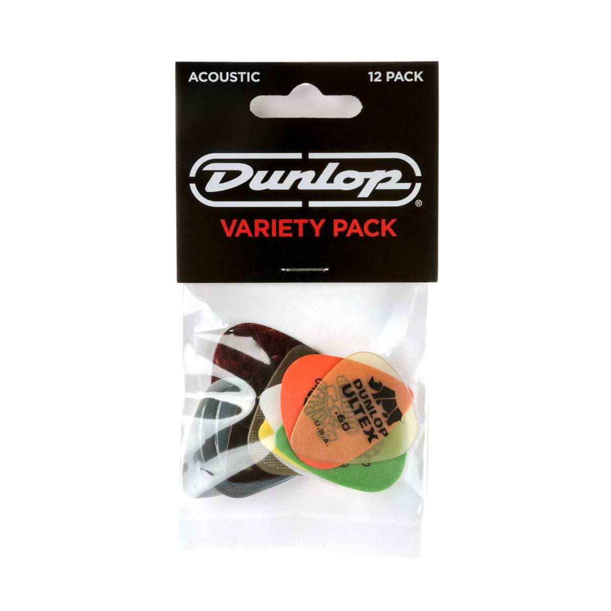 Jim Dunlop Variety Acoustic Plectrums 12 Pack