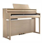 Roland HP704 Light Oak with Roland Stool & Roland RH200 Headphones