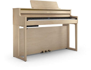Roland HP704 Digital Piano; Light Oak