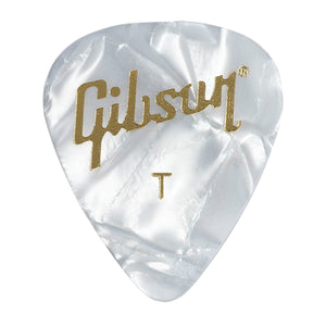 Gibson Pearloid White Guitar Picks Thin 12 Pack