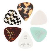 Fender 351 Shape Material Medley Thin Picks 6 Pack
